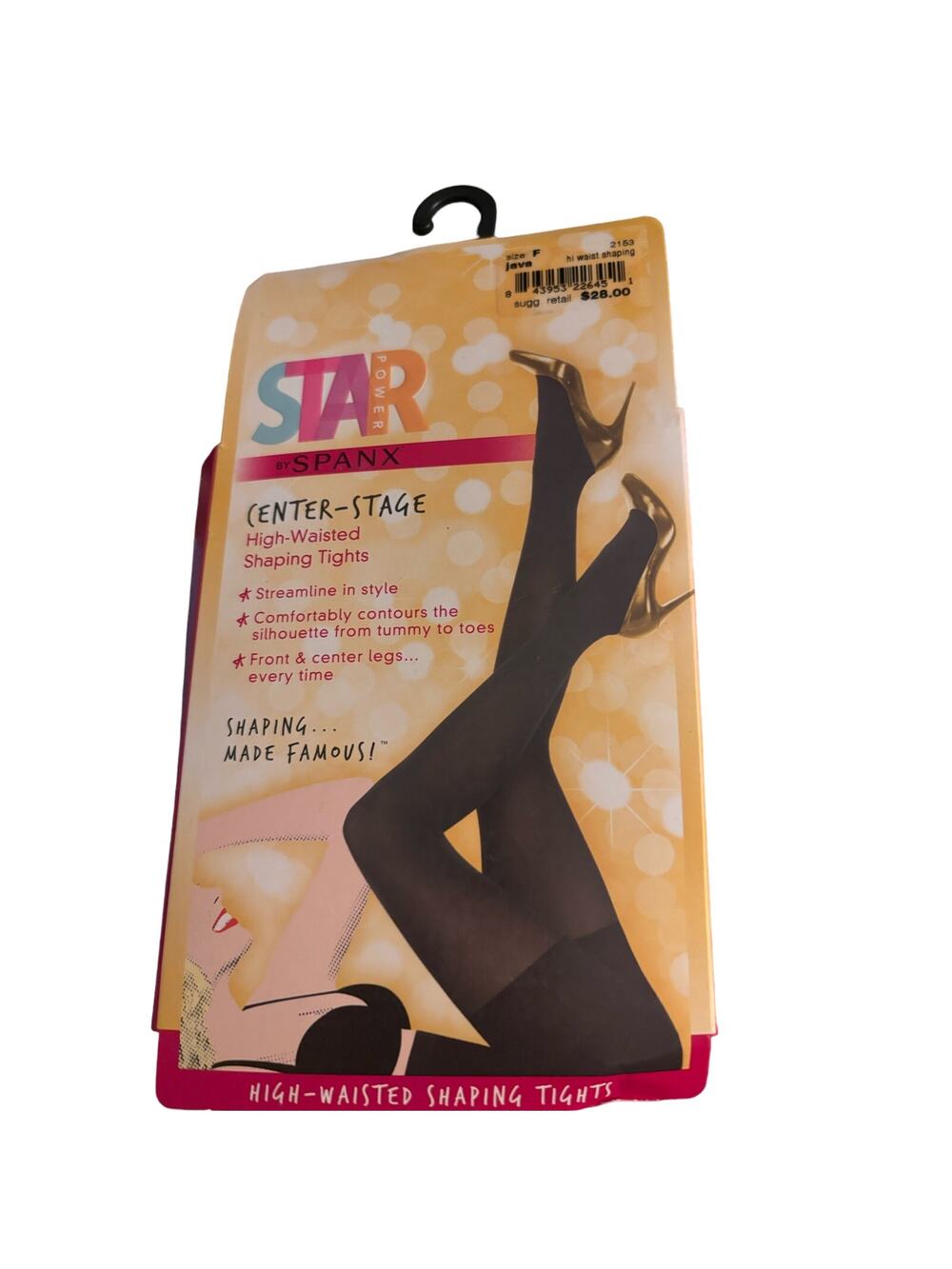 Spanx Star Power Center Stage High Waisted Shaping Tights, Java, Size F, NWT